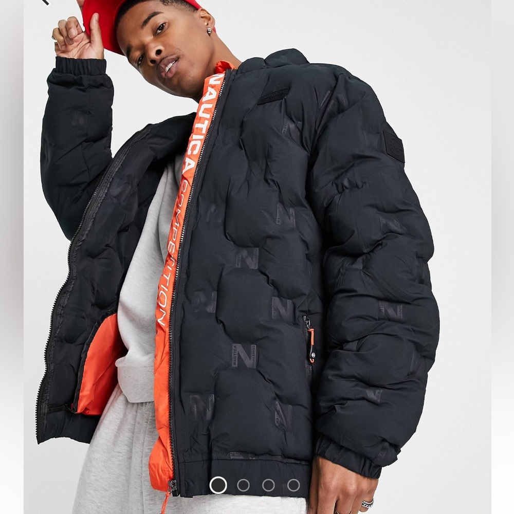 NAUTICA POPPED PADDED JACKET in black